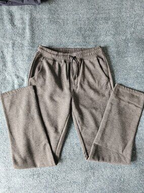 Bass Outdoor Boys Gray Fleece Sweatpants Jogger Pants Size L 14/16 Elastic Waist